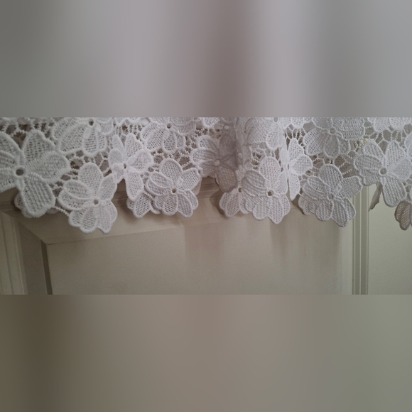 Catherine Malandrino Womens White Lace Dress 8 wedding Sorority Knee Length - Picture 8 of 9